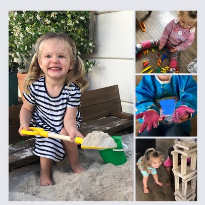 Happy moments of sand and outdoor play